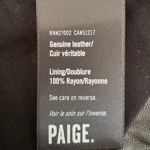 Paige Danette Leather Moto Jacket - Black - Medium - Picture 4 of 5